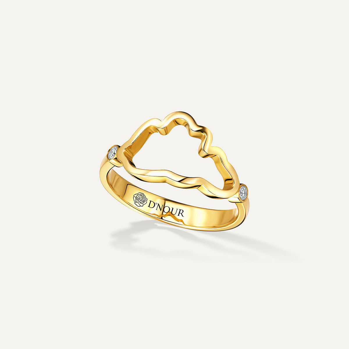 Allusia Love Minimal 18K Guld Ring m. Diamanter