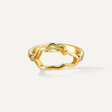 Allusia Love Minimal 18K Gold Ring w. Diamonds