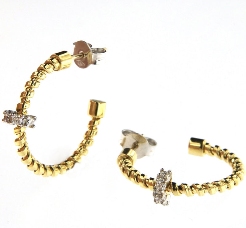 Tubogas 18K Guld Hoops m. Diamanter