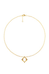 Eboris Link Paved 18K Gold Necklace w. Lab-Grown Diamonds