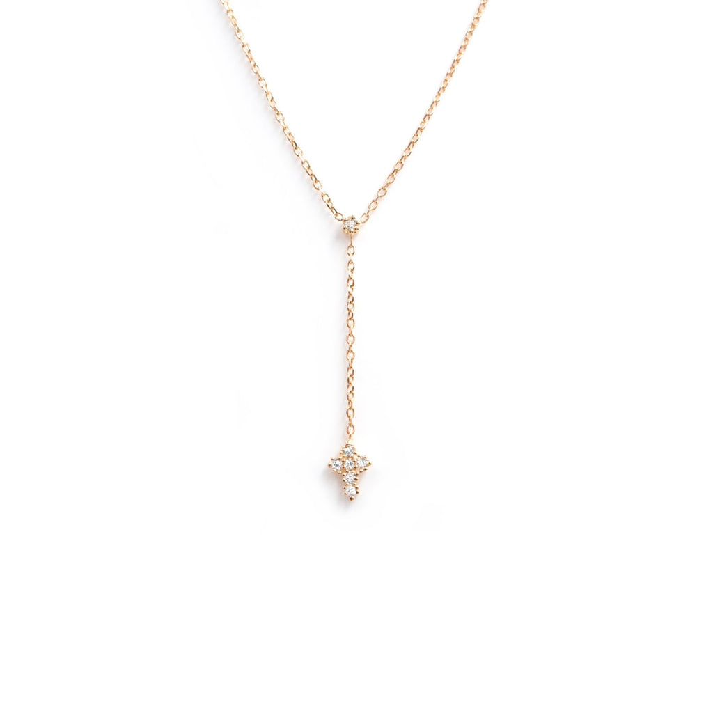 Eternity 18K Gold Necklace w. Diamonds