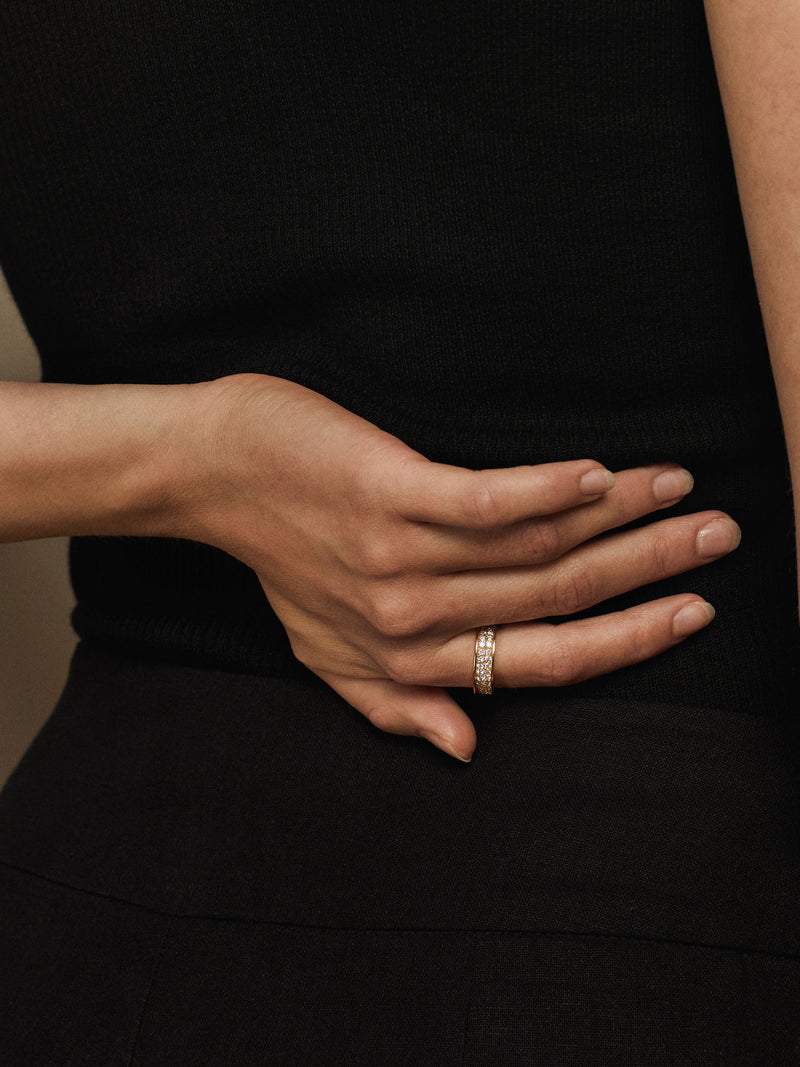 Courage 18K Guld, Hvidguld eller Rosaguld Ring m. Lab-Grown Diamanter