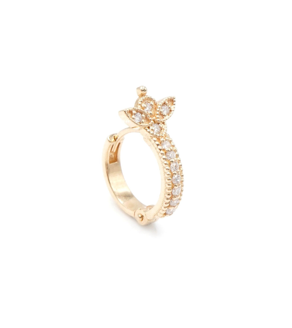 Rising Romance 18K Gold Hoop w. Diamonds