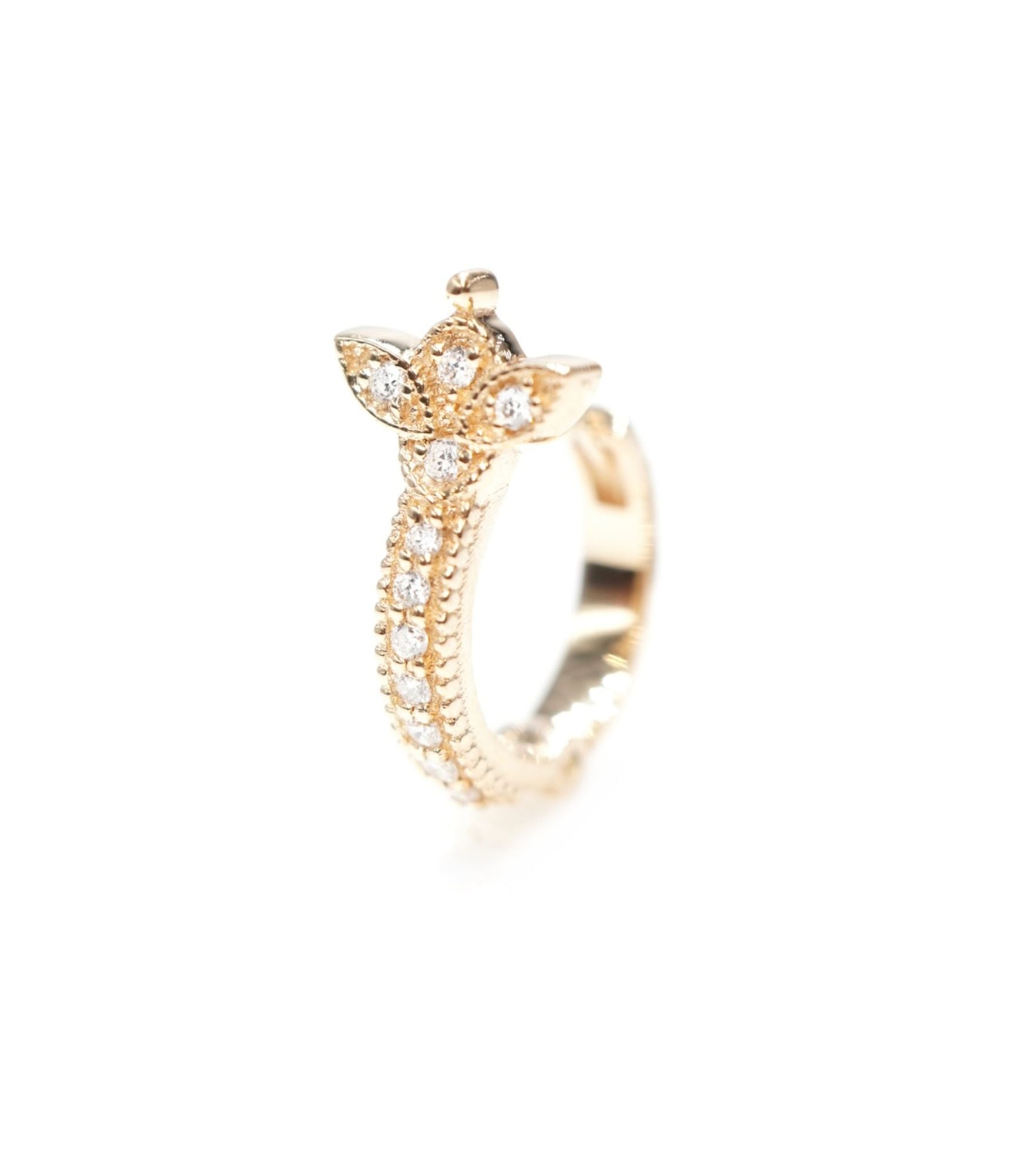 Rising Romance 18K Gold Hoop w. Diamonds