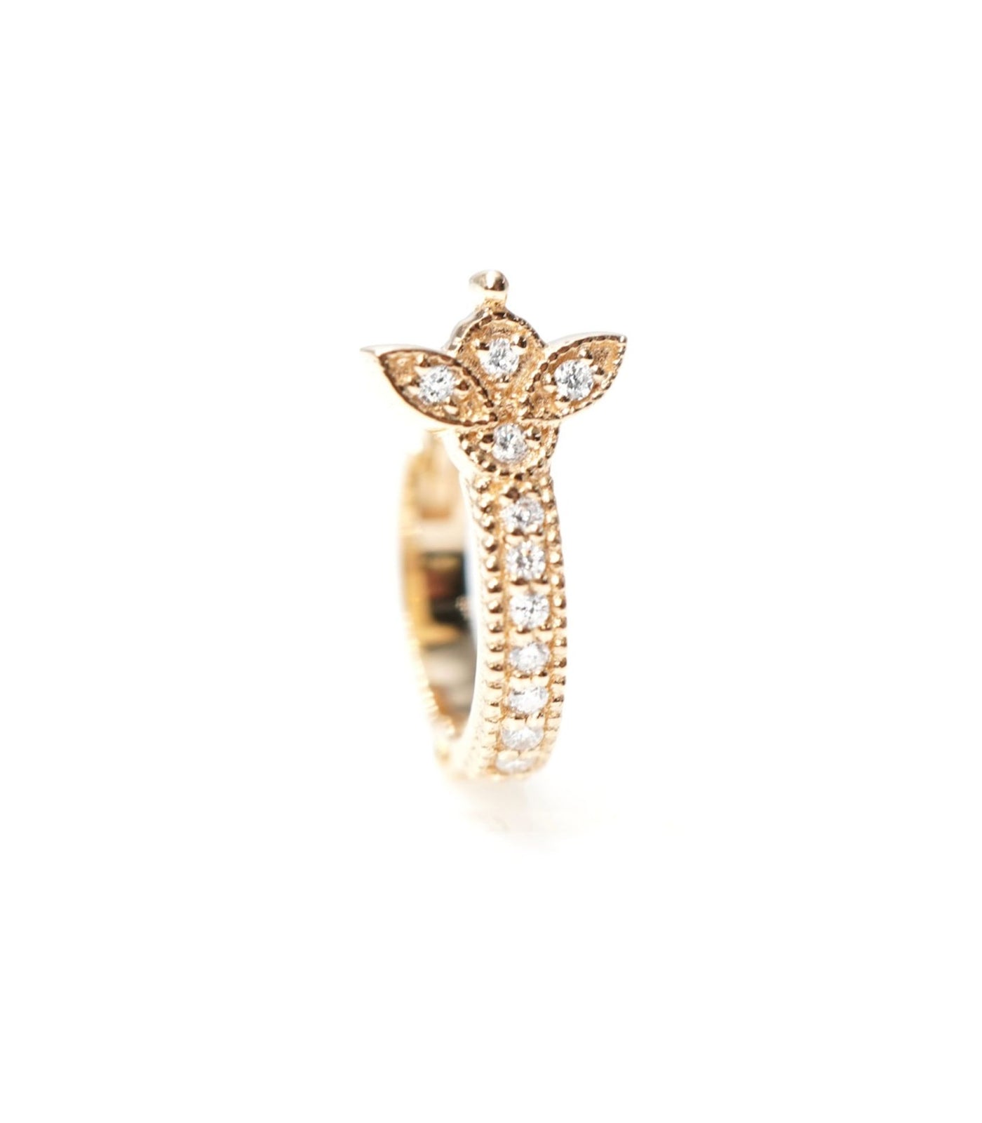 Rising Romance 18K Gold Hoop w. Diamonds