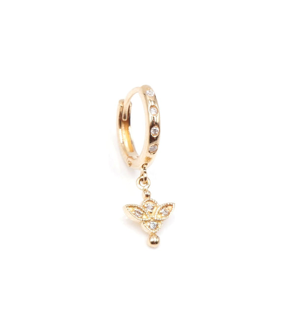 Romance 18K Gold Hoop w. Diamonds