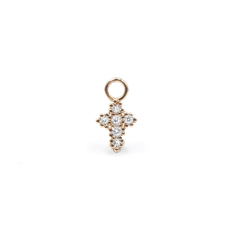 Eternity 18K Gold Earring Pendant w. Diamonds
