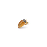 Mini Scarab 18K Gold & Silver Stud w. Citrine