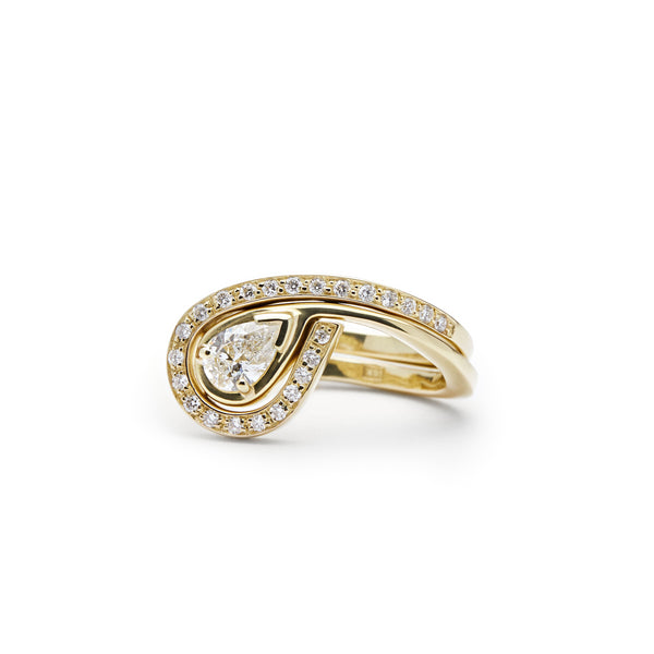 Curiosity 18K Guld, Hvidguld eller Rosaguld Ring m. Diamanter