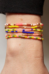 Candyfloss Gold Plated Bracelet w. Beads