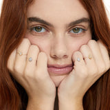 Honneur Nylon 18K Gold Ring w. Lab-Grown Diamonds