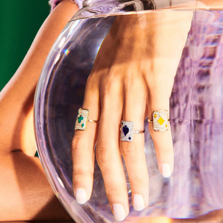 Lucky Harmonie Pinkie 18K Gold Ring w. Lab-Grown Diamonds