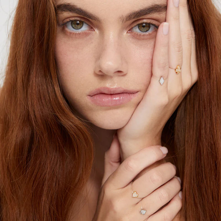 Justice Nylon 18K White Gold Ring w. Lab-Grown Diamonds