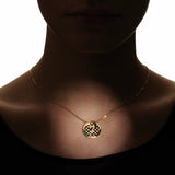 Medal Chess 18K Gold Necklace w. Lab-Grown Diamonds