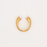 Encontro Forgyldt Ring m. Ferskvandsperle