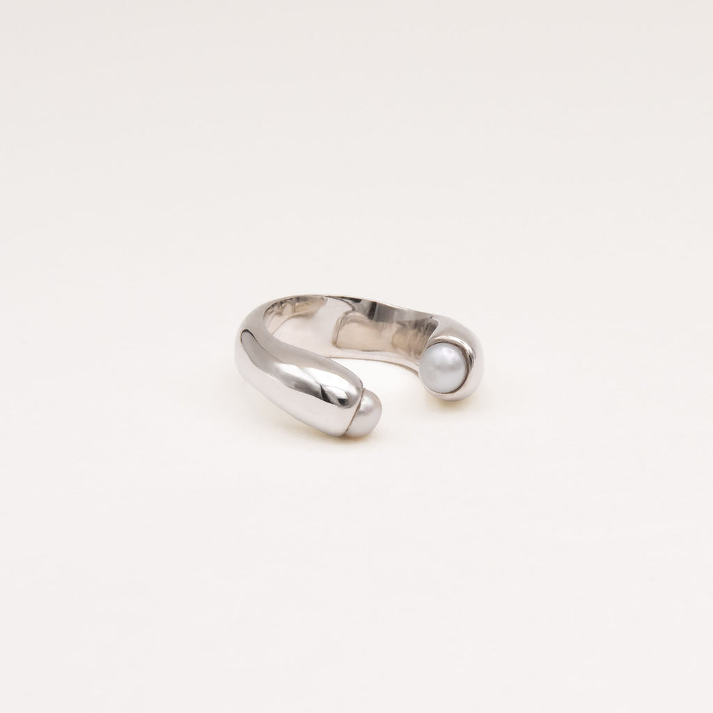 Encontro Silver Ring w. Freshwater Pearl
