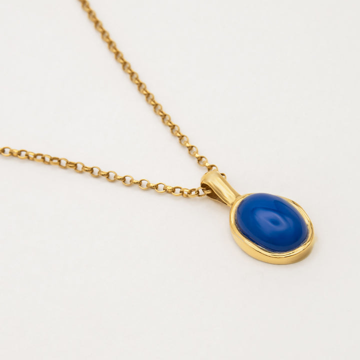 Figura Gold Plated Necklace w. Agate