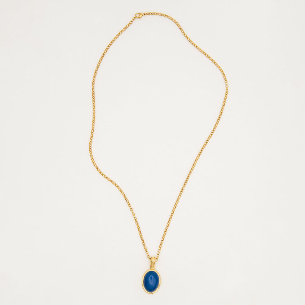 Figura Gold Plated Necklace w. Agate