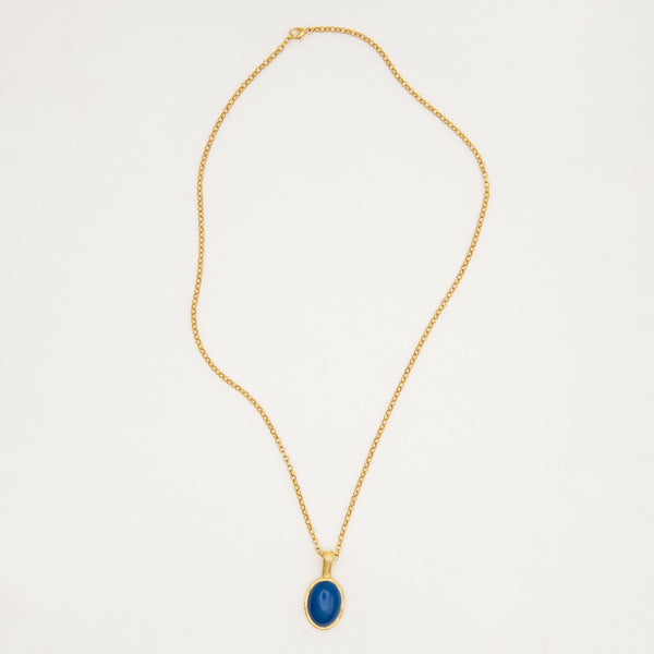Figura Gold Plated Necklace w. Agate