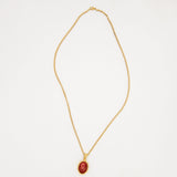 Figura Gold Plated Necklace w. Carnelian