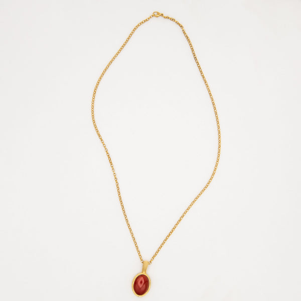Figura Gold Plated Necklace w. Carnelian