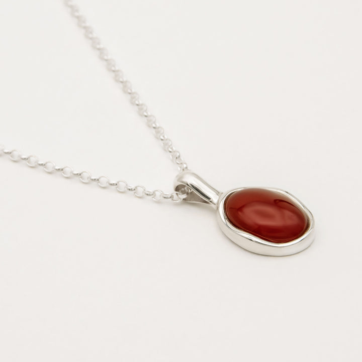 Figura Silver Necklace w. Carnelian
