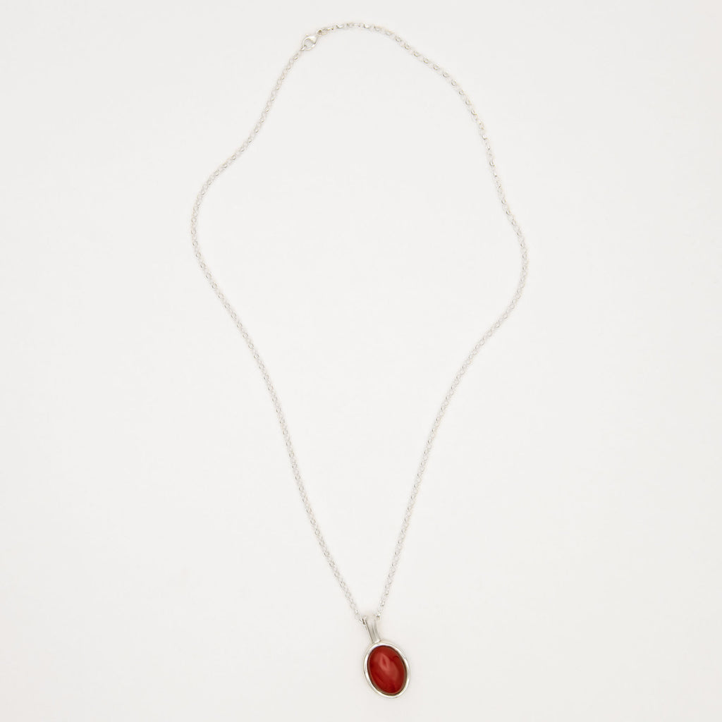 Figura Silver Necklace w. Carnelian