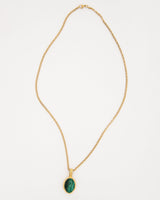 Figura Gold Plated Necklace w. Malachite