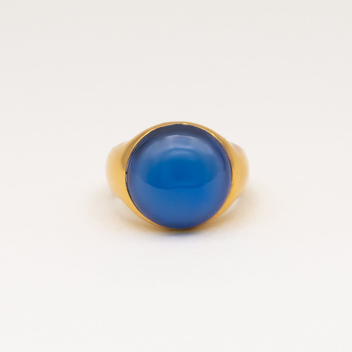 Figura Gold Plated Ring w. Agate