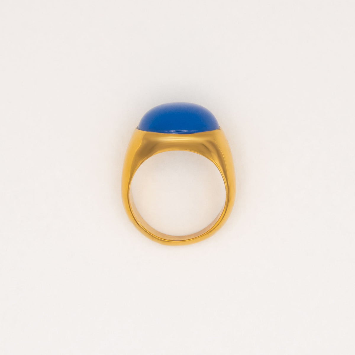 Figura Gold Plated Ring w. Agate