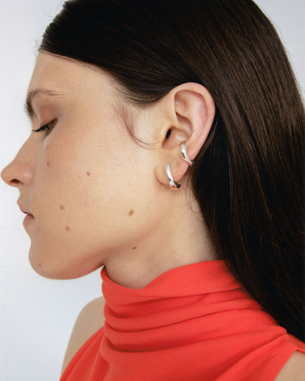 Formas Silver Earring Ear Cuff