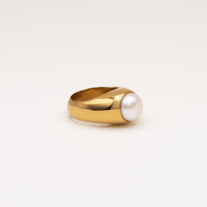 Sono Gold Plated Ring w. Freshwater Pearl