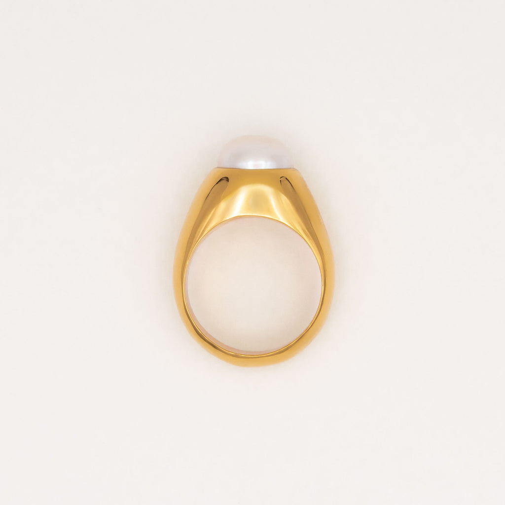 Sono Gold Plated Ring w. Freshwater Pearl