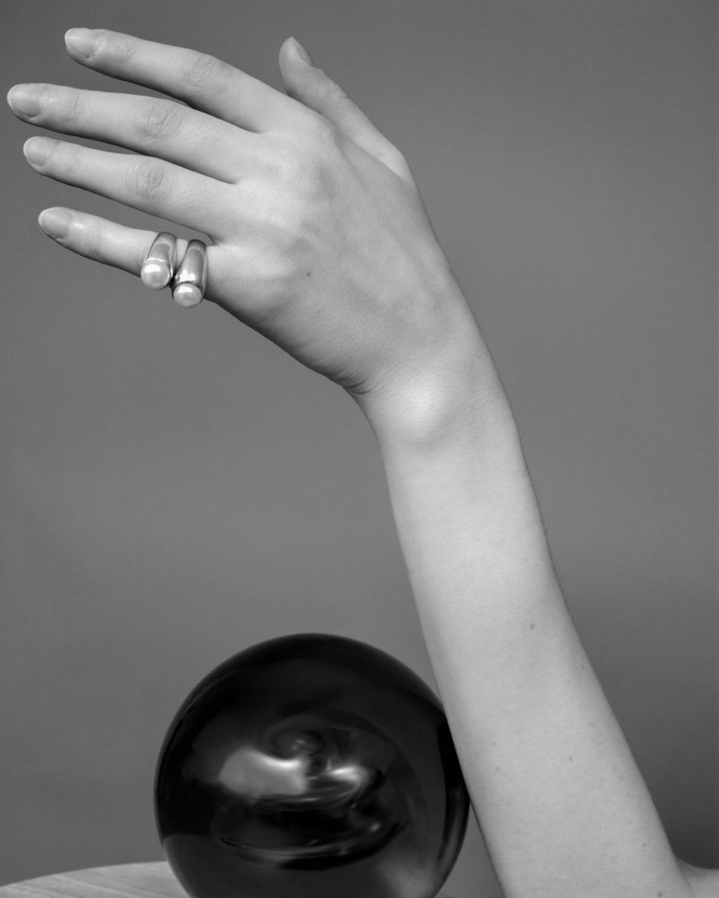 Sono Silver Ring w. Freshwater Pearl