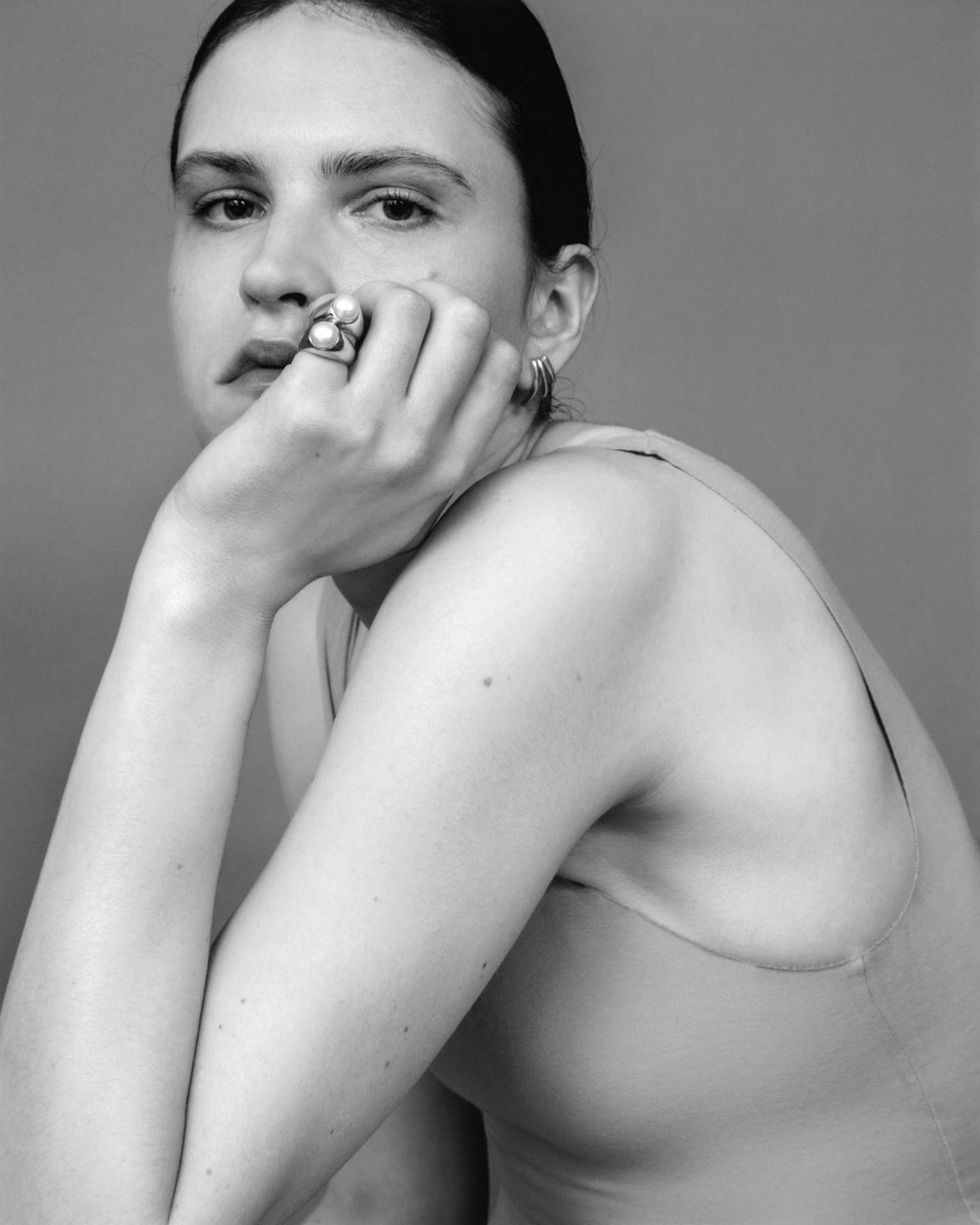 Sono Silver Ring w. Freshwater Pearl