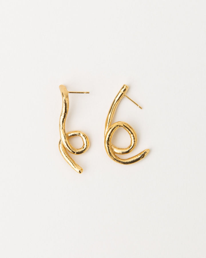 Ohrringe mit Alge Gold plattiert