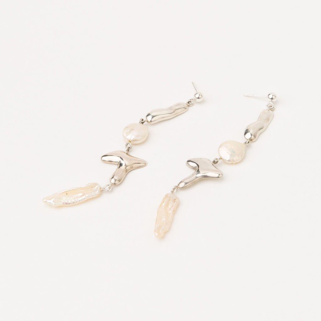 Amuleto Silberohrringe w. Biwa Perlen