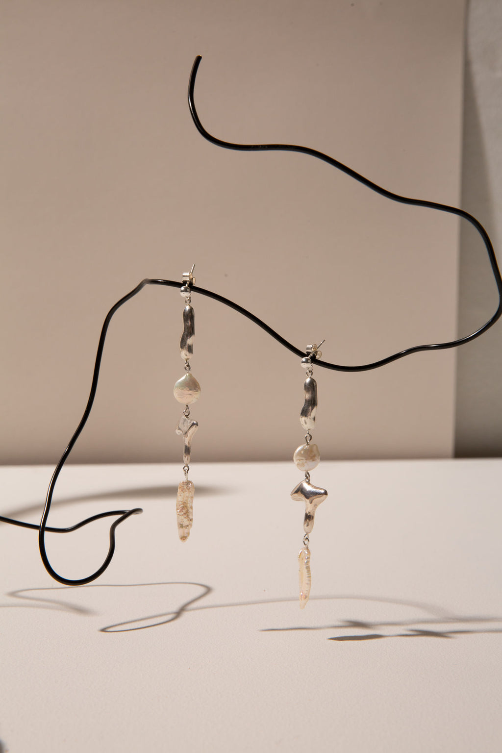 Amuleto Silberohrringe w. Biwa Perlen