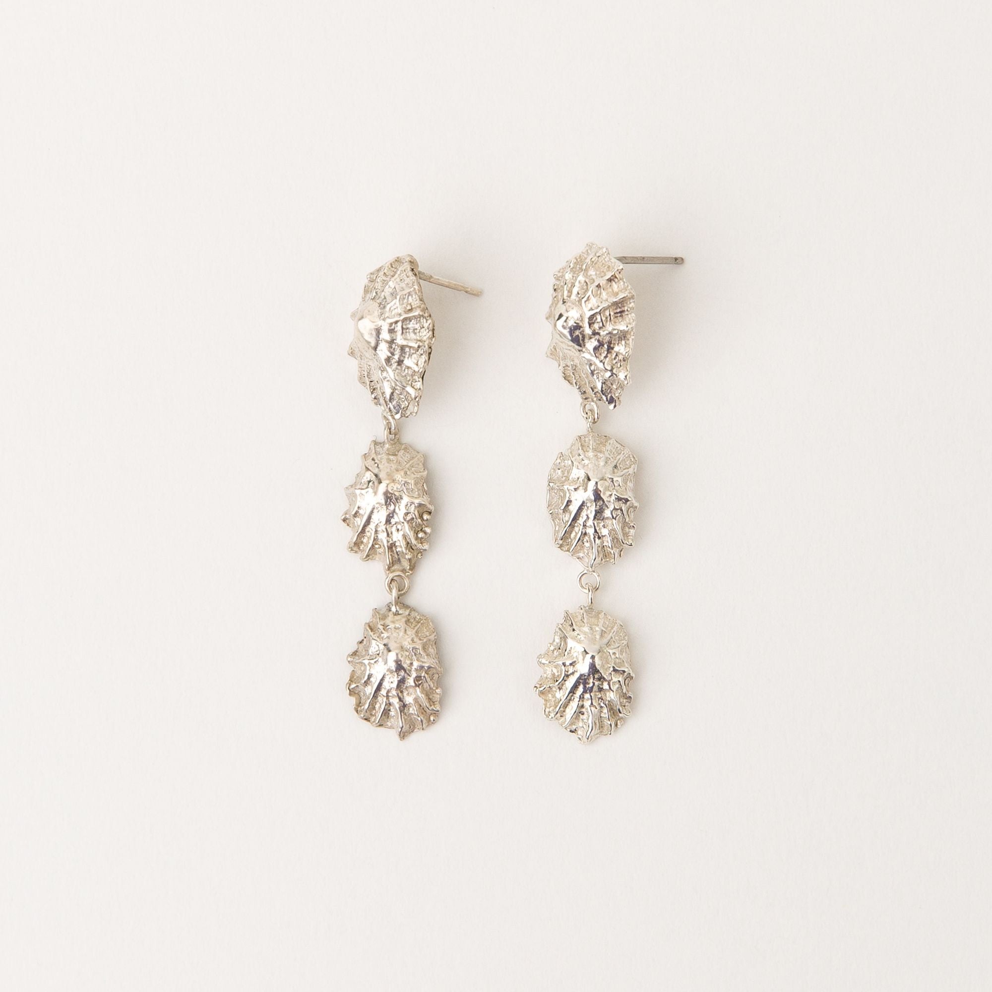 Concha Silver Earrings