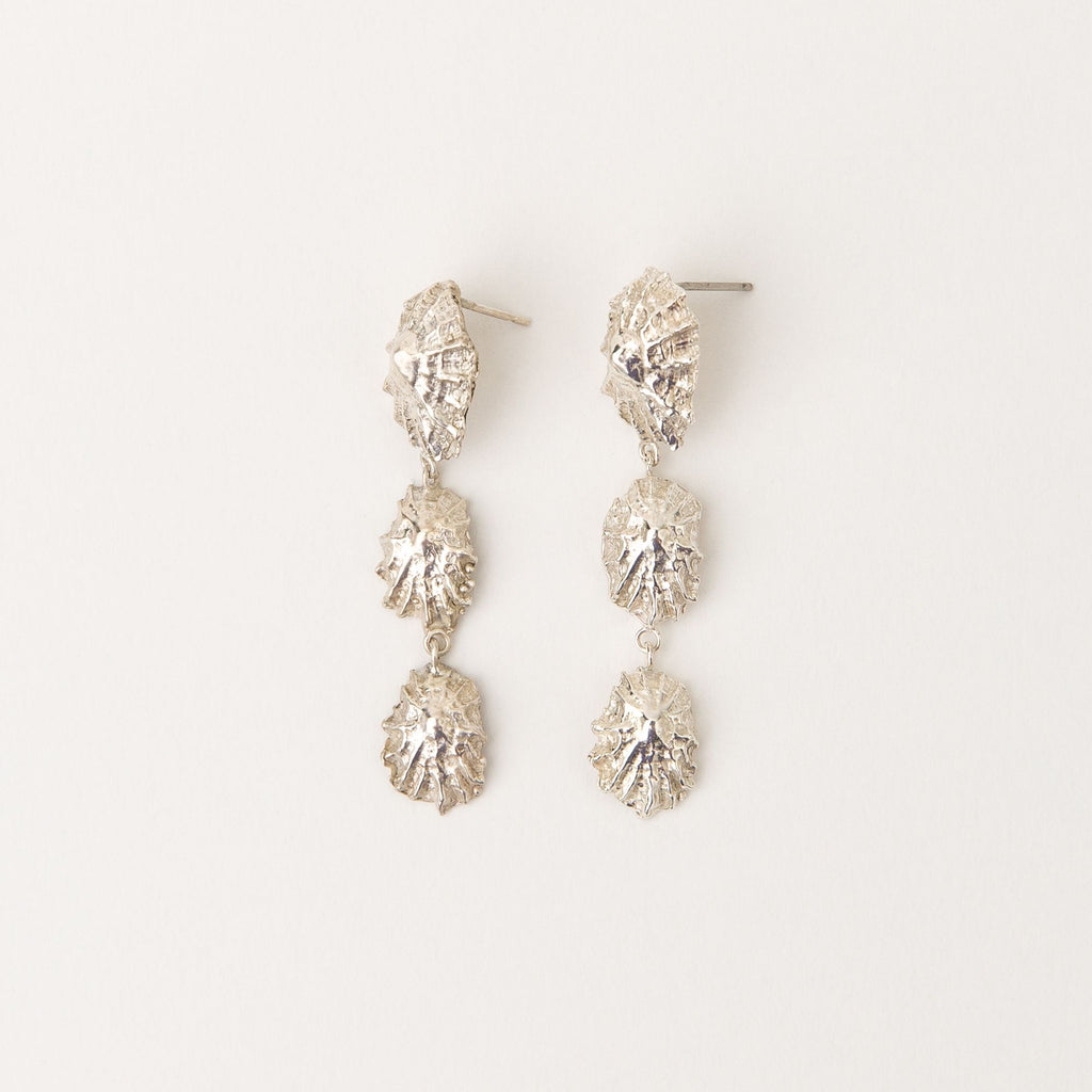 Concha Silver Earrings