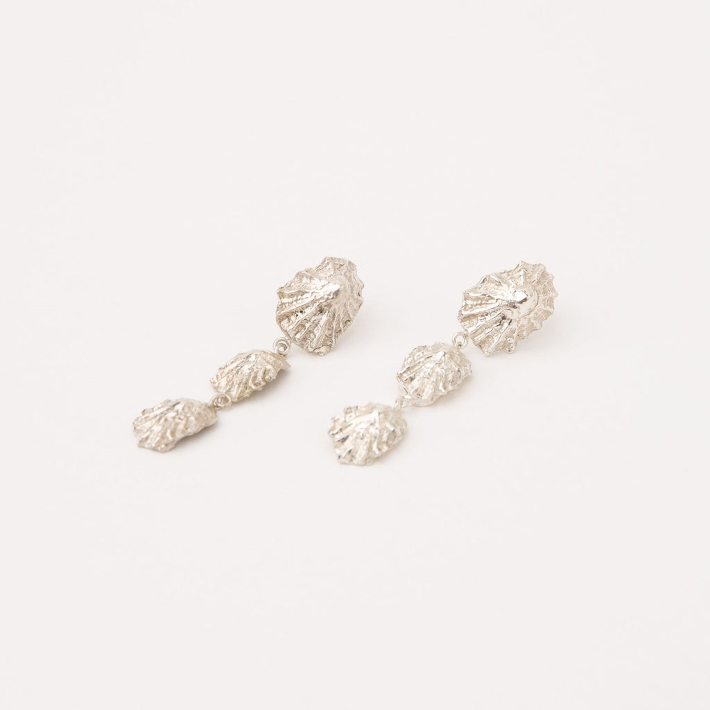 Concha Silver Earrings