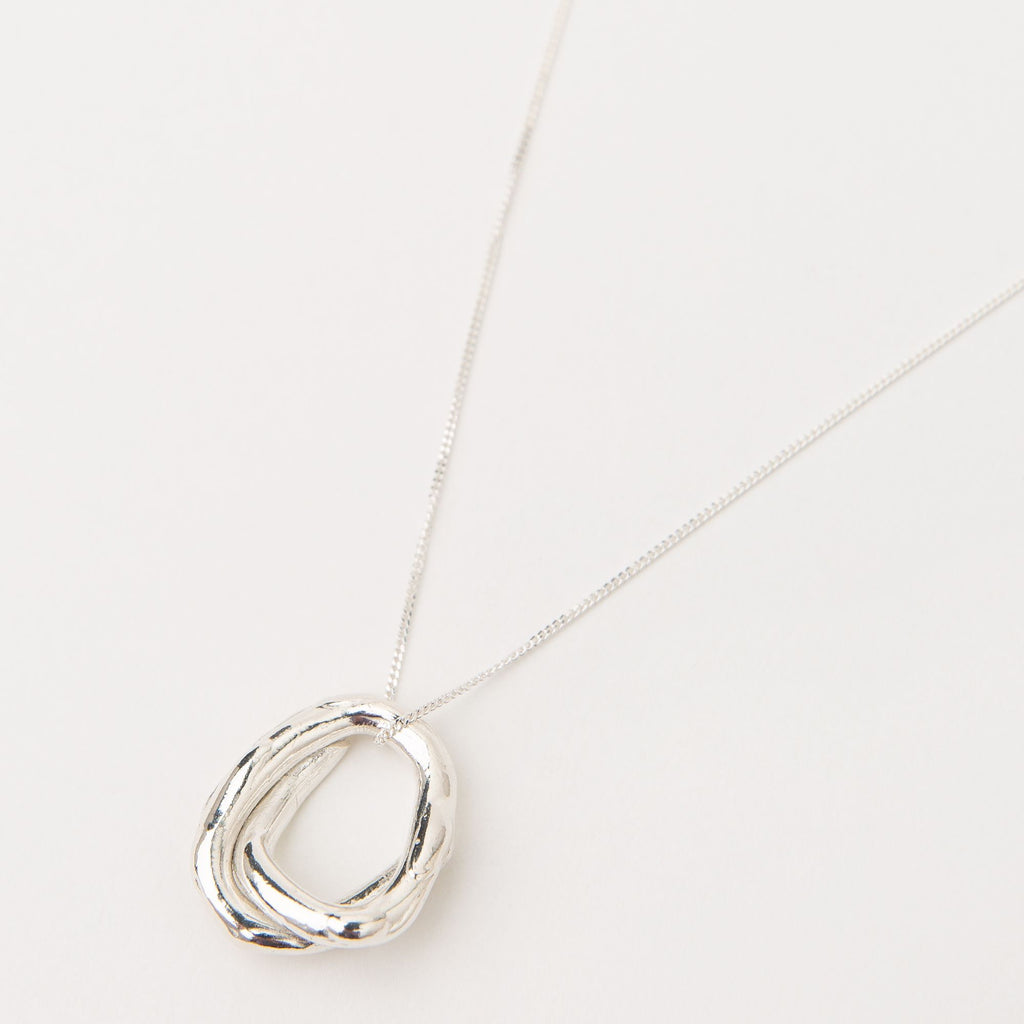 Cord Silver Necklace