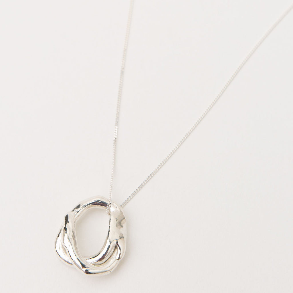 Cord Silver Necklace