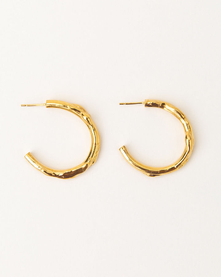 Maresia  M Gold Plated Hoops