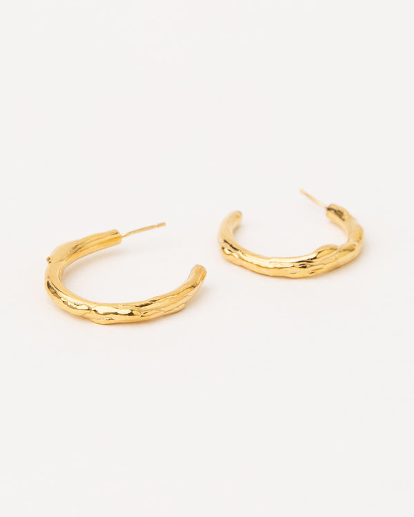 Maresia  M Gold Plated Hoops