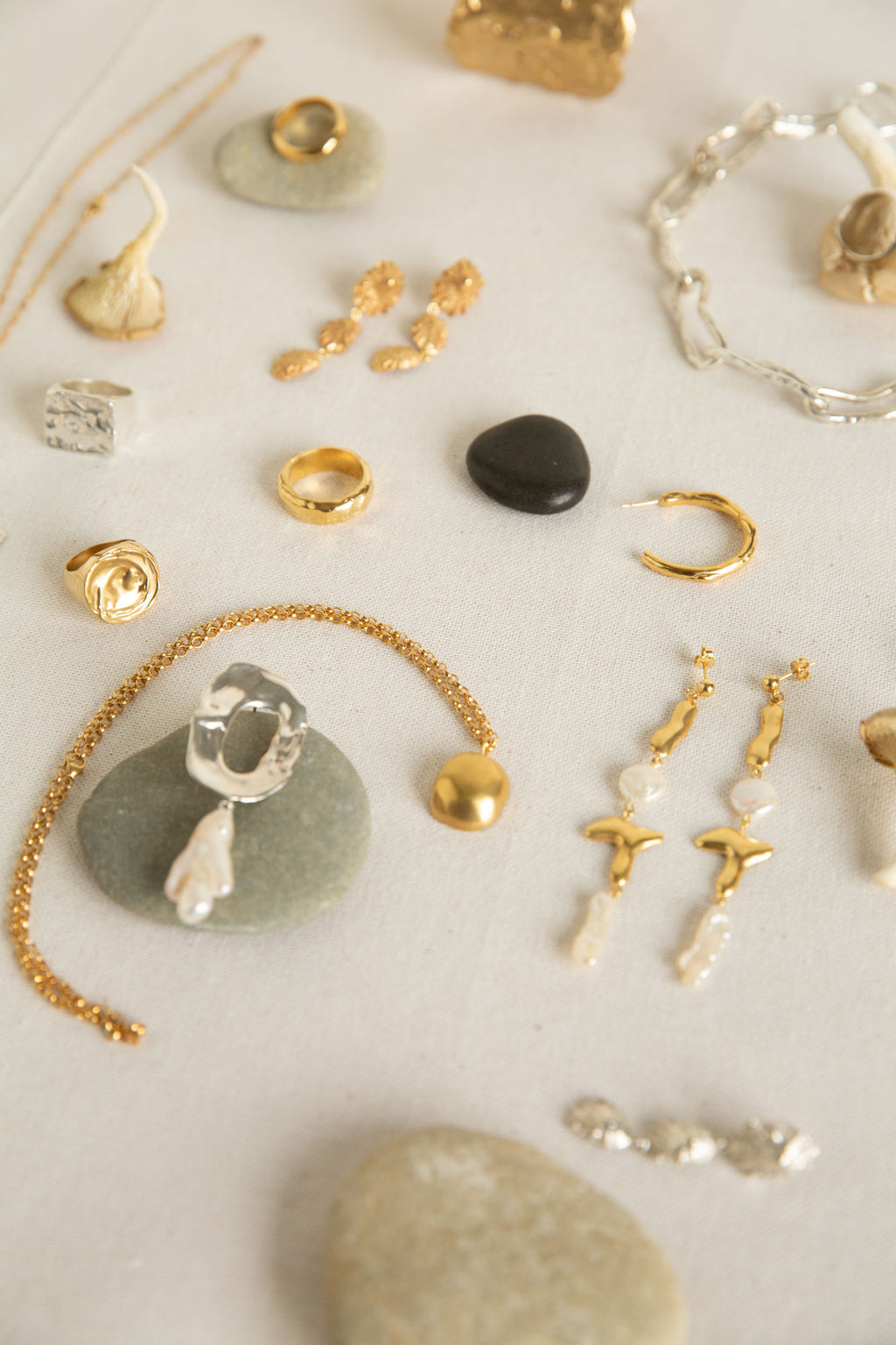 Maresia  M Gold Plated Hoops