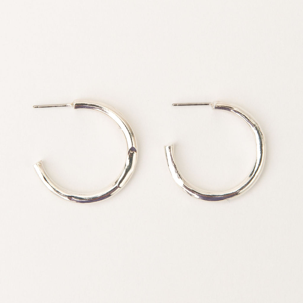 Maresia M Silver Hoops