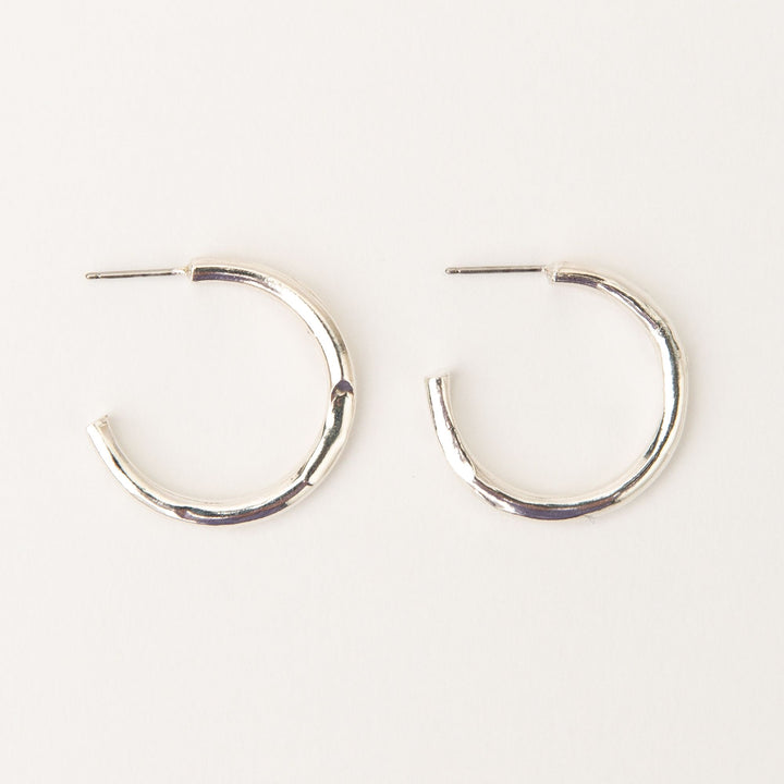 Maresia M Silver Hoops