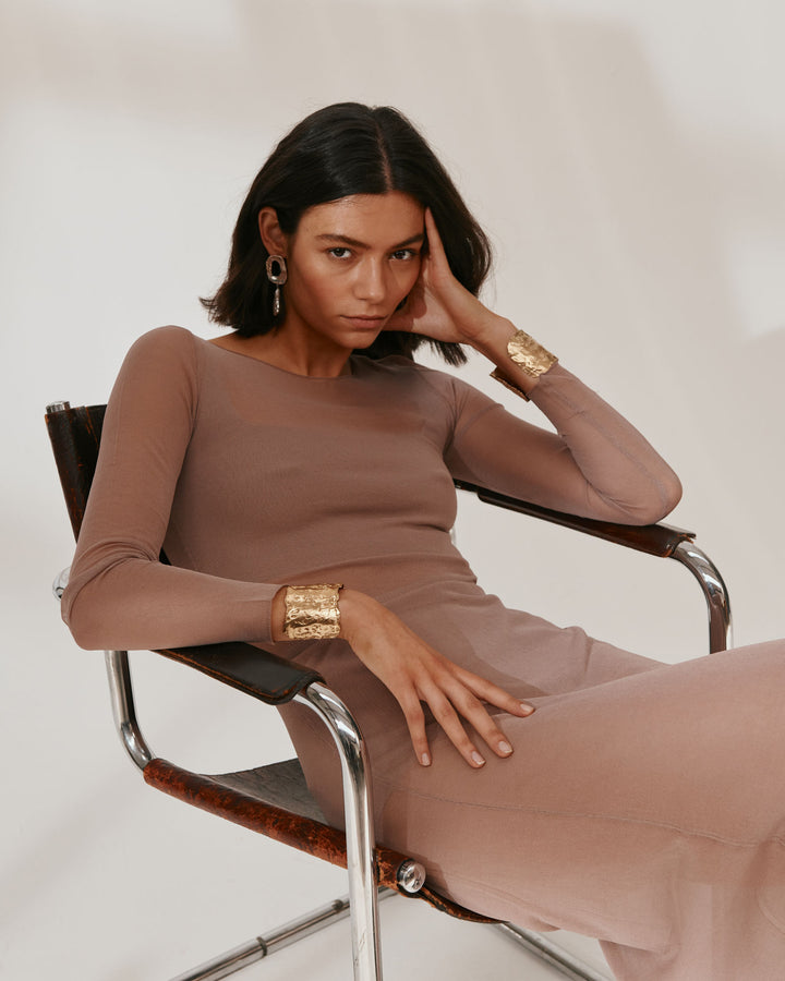 Sal Cuff Gold Plated Bangle