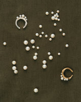 Inga Forgyldte Ear Cuff m. Ferskvandsperler